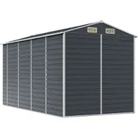 Syfax Capanno da Giardino Antracite 191x385x198cm in Acciaio Zincato