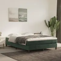 Syfax Materasso a Molle Insacchettate Rigidità Media Verde Scuro 140x200x20 cm in Velluto