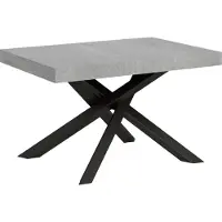 Itamoby - Tavolo allungabile 130/390x90 cm Volantis cemento gambe antracite