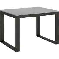Itamoby - Tavolo allungabile 120/224x90 cm Tecno Evolution cemento telaio e gambe antracite