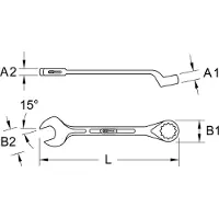 Ks Tools Chiave combinata a manovella 3" - 517.2645