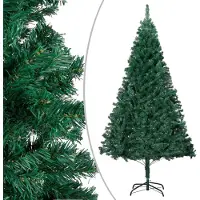 The Living Store Albero di Natale artificiale con rami spessi verde 240 cm PVC