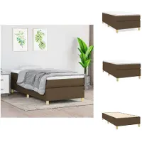 vidaXL Letto a molle scure 90x190 cm in tessuto - Letti e strutture letto