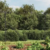 Syfax Recinzione Metallica con Picchetti Ancoraggio Antracite 1,6x25m