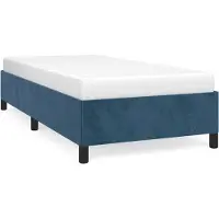 Syfax Giroletto senza Materasso Blu Scuro 90x190 cm in Velluto