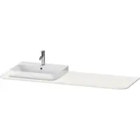 Duravit Console Happy D.2 Plus, 1600x550 mm, 1 découpe à gauche, pour meuble sous-lavabo HP4944, HP4963, HP4973, HP031HL3939, HP031HL3939