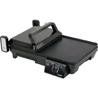 LUND Griglia elettrica da tavolo, 2000 W, 2-in-1, dimensioni 40,5 x 25 cm