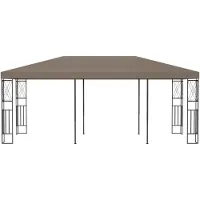 Syfax Gazebo 6x3 m Grigio Talpa in Tessuto