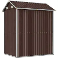 Syfax Capanno da Giardino Marrone 192x152,5x237 cm Acciaio Zincato