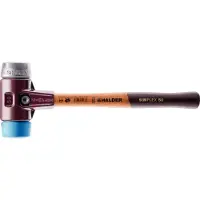 HALDER Mazza SIMPLEX soft-face con alloggiamento TE e manico in legno, Ø 30, TPE-soft / metallo morbido