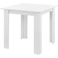 En.casa Tavolo da pranzo Algermissen 80x80x76 cm per 4 persone Quadrato in truciolato Bianco