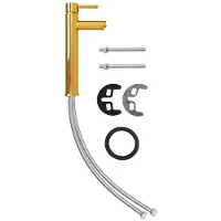 Syfax Rubinetto Miscelatore da Bagno Oro 12x30 cm