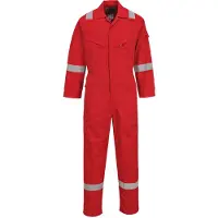 Portwest FR28 Tuta antistatica leggera 280 g Rosso Taglia S