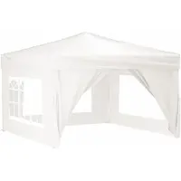 Syfax Tenda per Feste Pieghevole con Pareti Laterali Bianco 3x3 m