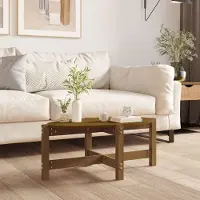 Prolenta Maison Exclusive - Tavolino da salotto marrone miele 87x48x35 cm in legno massello di pino