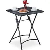 Relaxdays tavolo da giardino antracite quadrato 59,0 x 59,0 x 74,0 cm
