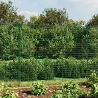 Syfax Recinzione Metallica con Picchetti Ancoraggio Verde 1,6x25 m