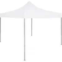 Syfax Gazebo Professionale Pieghevole 3x3m Acciaio Bianco