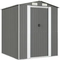 Syfax Capanno da Giardino Grigio Chiaro 192x191x223cm Acciaio Zincato