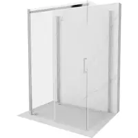 Mexen Omega-3S cabina doccia a 3 lati, scorrevole 120 x 100 cm, trasparente, cromo - 825-120-100-01-00-3S