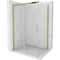 Mexen Omega cabina doccia scorrevole 120 x 70 cm, trasparente, oro - 825-120-070-50-00