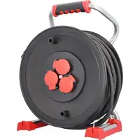 Bachmann avvolgicavo professionale 3xCEE7/3 H07RN-F 3G2,5mm² 40,0m CEE7/7