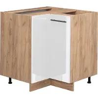 Vicco Mobile ad angolo cucina Fame-Line Bianco lucido 80.5 cm senza piano di lavoro, Model 38352