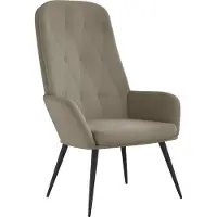 Syfax Sedia Relax Grigio Chiaro in Velluto