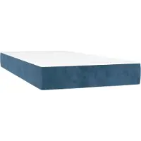 Syfax Materasso a Molle Insacchettate Rigidità Media Blu Scuro 90x200x20 cm in Velluto