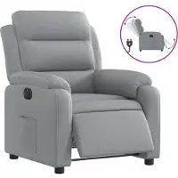 Syfax Poltrona Elettrica Reclinabile Grigio Chiaro in Tessuto