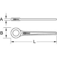 Ks Tools BRONZEplus Chiave combinata dritta 5/8"
