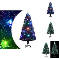 vidaXL albero di Natale con illuminazione e supporto 120 cm in fibra di vetro - Alberi di Natale