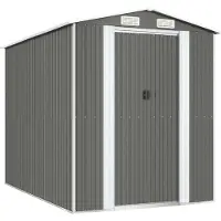 Syfax Capanno da Giardino Grigio Chiaro 192x274x223cm Acciaio Zincato