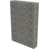 Syfax Gabbione con Copertura in Acciaio Zincato 100x20x150 cm