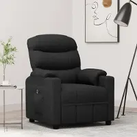 Prolenta Maison Exclusive - Poltrona relax elettrica in tessuto nero