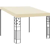 Syfax Gazebo a Parete 3x3x2,5 m Crema