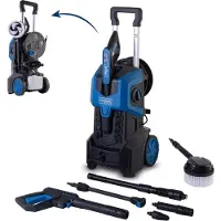 Scheppach Idropulitrice HCE3000 | Motore da 2400 W | Pressione massima 180 bar | Portata 480 L/h | Tubo flessibile antitorsione da 8 m | Elemento ugello incluso