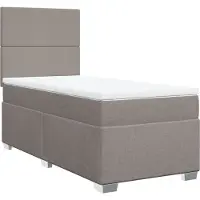 Syfax Giroletto a Molle con Materasso Tortora 100x200 cm in Tessuto
