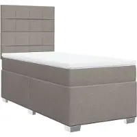 Syfax Giroletto a Molle con Materasso Tortora 100x200 cm in Tessuto