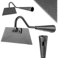 Kadax zappa da giardino senza manico, zappa a forma trapezoidale, nera, 14 cm