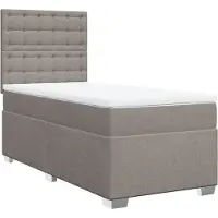 Syfax Giroletto a Molle con Materasso Tortora 100x200 cm in Tessuto