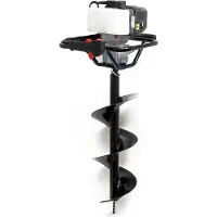 Wiltec Set di coclee a benzina con coclea da 300 mm, coclea per pali da 1,4 kW 1,9 CV 52cc coclea per impianti
