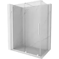 Mexen Velar cabina doccia scorrevole 160 x 100 cm, trasparente, bianca - 871-160-100-01-20