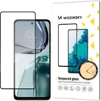 Wozinsky Vetro temperato 9H resistente per Motorola Moto G62 a schermo intero con cornice, nero