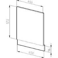 Vicco Pannello frontale R-Line Bianco lucido 45 cm senza piano di lavoro, Model 34638