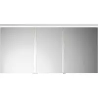 Burgbad Lin20 armoire de toilette éclairage LED, 3 portes, porte du milieu butée à droite, 1400x700x170mm, SPQK140LF5357, SPQK140LF5357