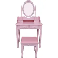 HOME DELUXE - Tavolo da trucco ROSY - Rosa: - 149 x 71 x 40 cm, 10 LED selezionabili tra 3 colori di luce, controllabili tramite pulsante a sfioramento I Tavolo cosmetico Tavolo Make - UP