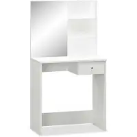 Syfax Toeletta in Legno Multistrato 75x40x141 cm Bianco