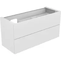 Keuco EDITION 11 Meuble sous-lavabo pour lavabos encastrables, 2 tiroirs à casseroles, position du lavabo à gauche, 1400x700x535mm, 31268280000, 31268280000