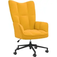 Syfax Poltrona Relax Giallo Senape in Velluto